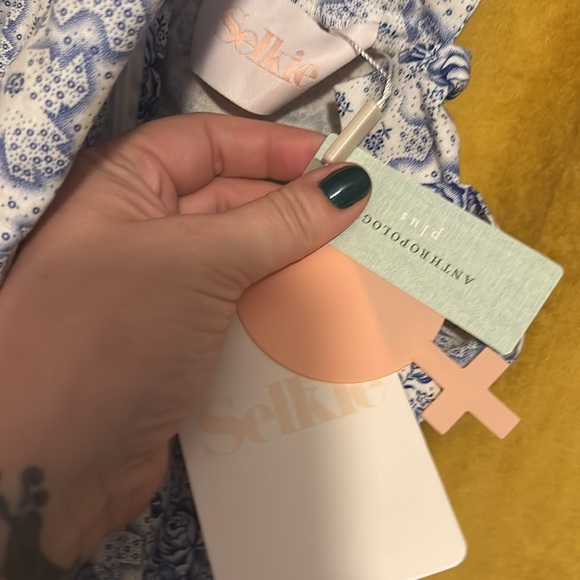 Selkie Pinafore Printed Midi Dress Anthropologie Plus 1X NWT - Picture 8 of 10